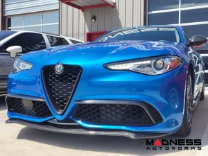 Alfa Romeo Giulia Front Canards - Carbon Fiber - V2 - Feroce Carbon - Sport/ Ti/ Veloce Alfa Romeo Giulia Front Canards - Carbon Fiber - V2 - Feroce Carbon - Sport/ Ti/ Veloce